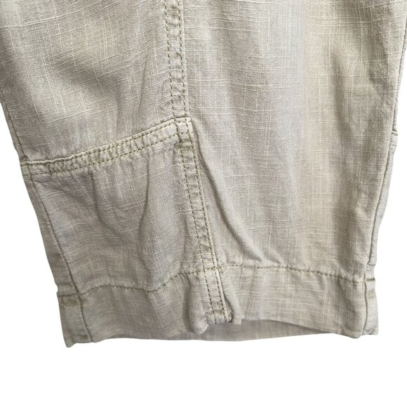 Next Light Sage Green Linen Blend Crop Pants, 10 - Picture 6 of 11